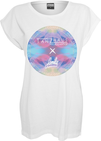 "TANZHAUS X FAMILY COLORFUL" Ladies Extended Shoulder Tee